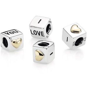 Pandora “I Love You” Bead with Gold Heart